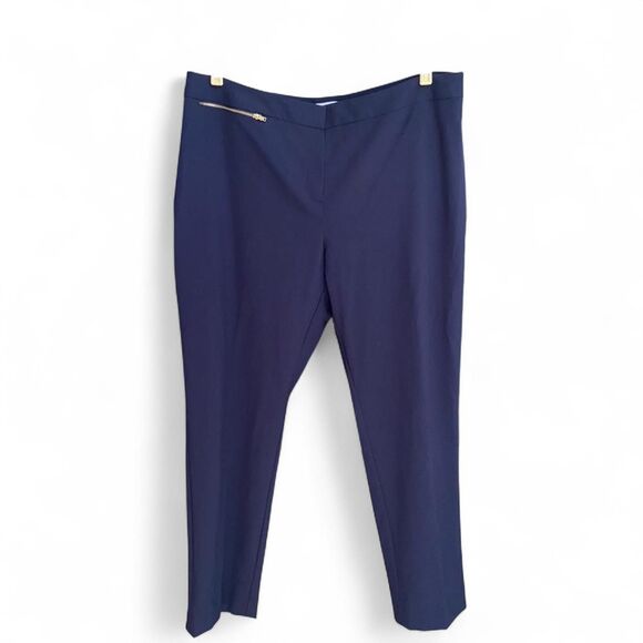 Ellen Tracy navy blue trousers size 14 - Picture 1 of 6